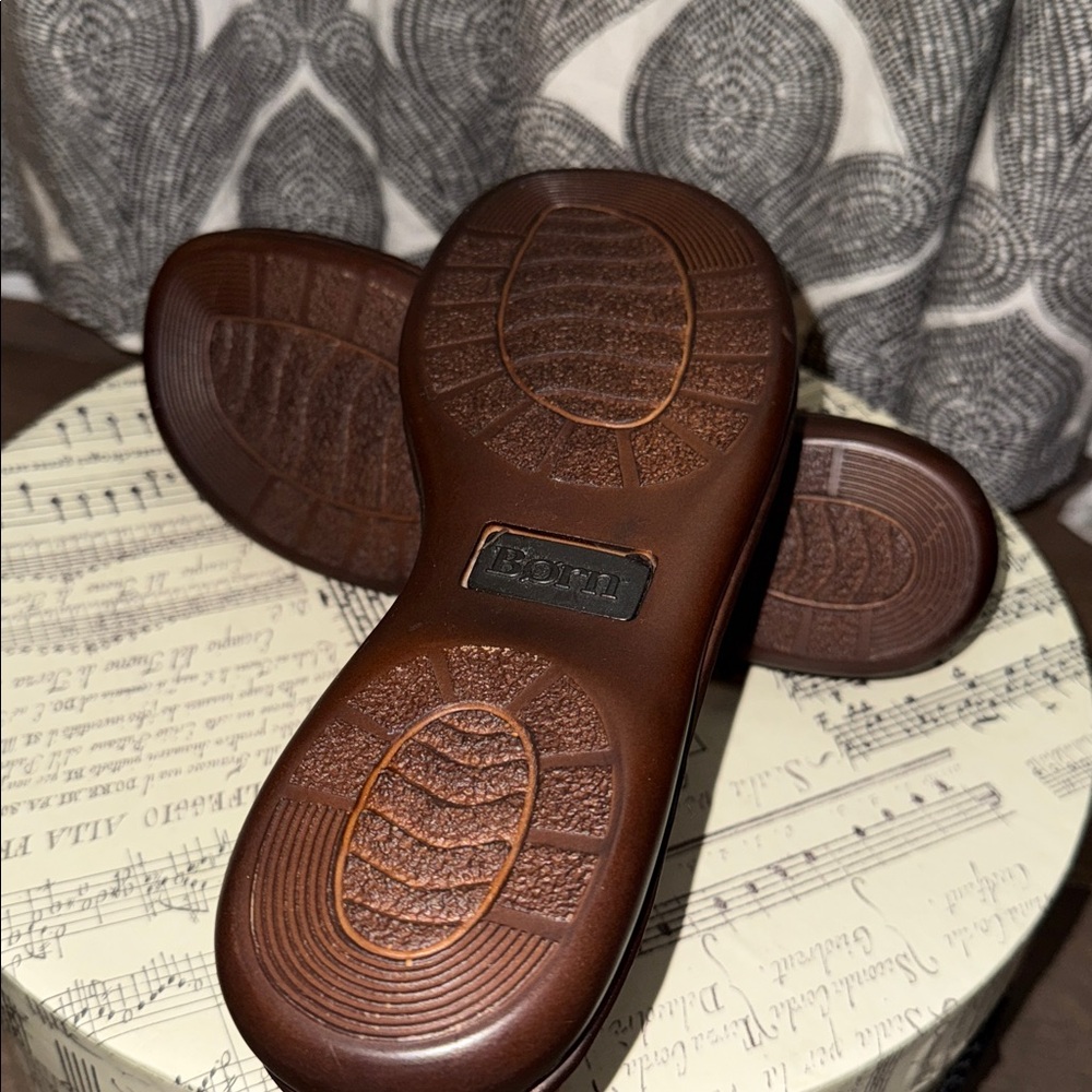 Born Brown Suede/ Brushed Leather Lace Up Oxford Loafers SZ EU 37/ US 6.5 - Picture 7 of 9